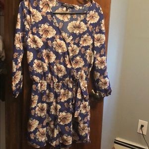 Floral shorts romper